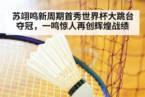 苏翊鸣新周期首秀世界杯大跳台夺冠，一鸣惊人再创辉煌战绩